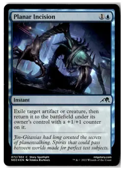MTG Foil Planar Incision - Kamigawa: Neon Dynasty Lightly Played English - Image 1