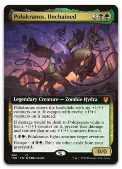 Polukranos, Unchained (Extended Art) #342 (NM) Theros Beyond Death THB Magic MTG - Image 1