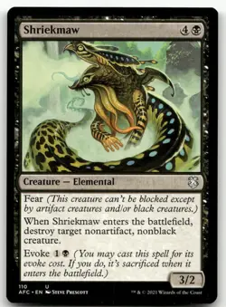 Shriekmaw #110 (NM) Forgotten Realms AFC Magic MTG - Image 1