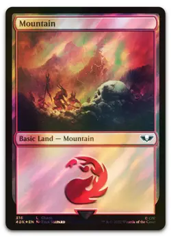 Mountain (316) (Surge Foil) #316 (NM) Warhammer 40,000 40K Magic MTG - Image 1