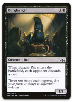 Burglar Rat #64 (NM) Guilds of Ravnica GRN Magic MTG - Image 1
