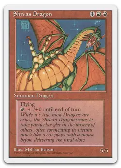 Shivan Dragon (LP) Fourth Edition 4ED Magic MTG - Image 1