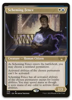 Scheming Fence (Showcase) #349 (NM) Streets New Capenna SNC Magic MTG - Image 1