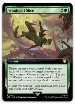 Windswift Slice (Extended Art) #128 (NM) Lord of the Rings LTC Magic MTG - Image 1