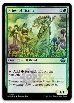 Priest of Titania #286 (Foil) (NM) Modern Horizons 3 MH3 Magic MTG - Image 1