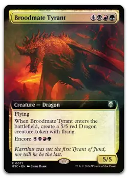 Broodmate Tyrant (Extended Art) (Ripple Foil) #71 NM Modern Horizons 3 Magic MTG - Image 1