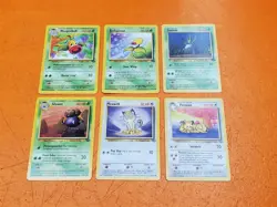 ⭐⭐⭐⭐⭐ **Lot of 6** Pokemon XX/64 1999 Base Cards - Image 1