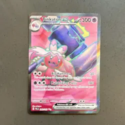 Pokemon Tinkaton ex 240/193 Ultra Rare Full Art Holo 300 HP Big Hammer Card - Image 1