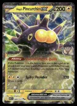 Hop's Pincurchin ex 068/217 Double Rare ME: Ascended Heroes Pokemon Near Mint - Image 1