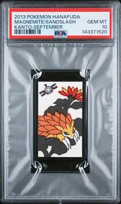 2013 POKEMON HANAFUDA KANTO SEPTEMBER MAGNEMITE/SANDSLASH PSA 10 - Image 1