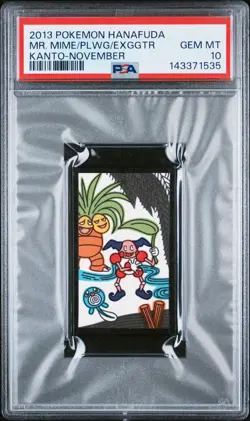 2013 POKEMON HANAFUDA KANTO NOVEMBER EXEGGUTOR/MR. MIME/POLIWAG PSA 10 - Image 1