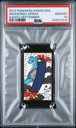 2013 POKEMON HANAFUDA KANTO SEPTEMBER DEWGONG/LAPRAS PSA 10 - Image 1