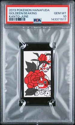 2013 POKEMON HANAFUDA KANTO JUNE GOLDEEN/SEAKING PSA 10 - Image 1