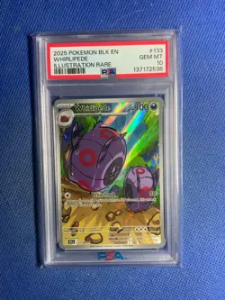 2025 POKEMON BLK EN-BLACK BOLT ILLUSTRATION RARE #133 WHIRLIPEDE PSA 10 - Image 1