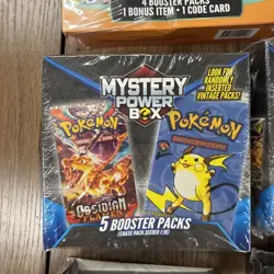 Pokemon LOT OF 13 Mystery Power Box 5 Booster Pack Chase Pack Seeded WALMART - Image 5