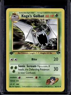 2000 Pokemon Gym Challenge 1st Edition Koga's Golbat #46/132 - Image 1