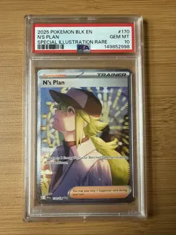 N’s Plan 🔥 2025 Pokemon Blk SIR #170 🔥 PSA 10 Gem Mint - Image 1