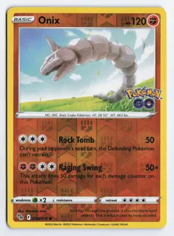 Onix 036/078 Pokemon GO Common Reverse Holo NM - Image 1