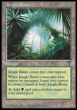 Jungle Basin - Medium Play MTG Visions - Image 1