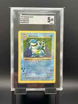 1999 POKEMON BASE SET SHADOWLESS #2 BLASTOISE-HOLO SGC 5 - Image 2