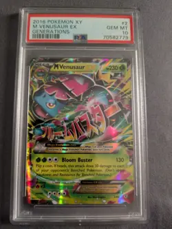 M VENUSAUR EX - HOLO - PSA 10 GEM MINT - 2016 Pokemon Generations #2 - Image 1
