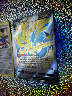 Pokemon TCG: Shiny Promo SWSH292 Zacian V; Crown Zenith Holo 094/159 Zacian - Image 3