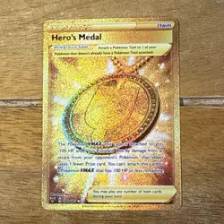 Pokemon Hero’s Medal 201/185 Gold Vivid Voltage - Image 1