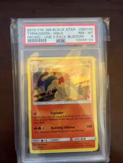 Typhlosion SM185 Holo NM-MINT PSA 8. Pokemon S&M Black Star Promos - Image 1
