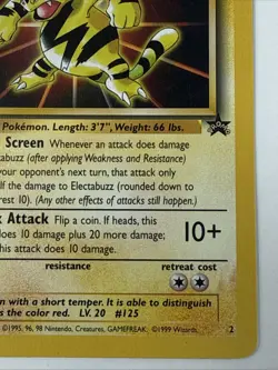 Electabuzz Pokemon WB Gold Stamp #2 1999 First Movie Black Star Promo - Image 4