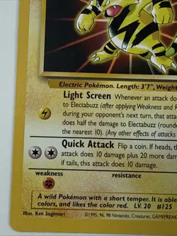 Electabuzz Pokemon WB Gold Stamp #2 1999 First Movie Black Star Promo - Image 5