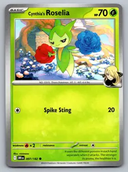Pokemon TCG SV10: Destined Rivals Cynthia's Roselia 007/182 - Image 1