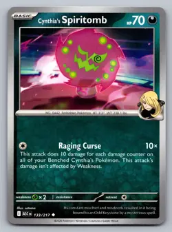 Pokemon TCG ME: Ascended Heroes Cynthia's Spiritomb 133/217 - Image 1