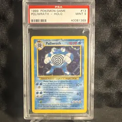 1999 Pokemon Game Poliwrath #13 Holo Rare /102 Base Set PSA 9 MINT - Image 1