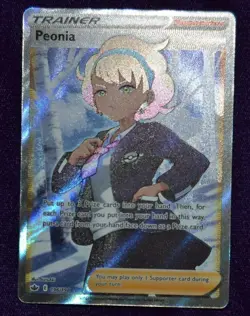 PEONIA HOLO Full Art 196/198 Ultra Rare - 2021 Pokemon TCG Chilling Reign - Image 2