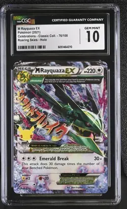 CGC 10 M RAYQUAZA EX 76 CELEBRATIONS CLASSIC COLLECTION POKEMON GEM MINT - Image 1