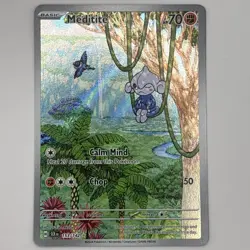 Meditite 153/142 Pokemon TCG: Stellar Crown SV07 IR Illustration Rare (NM) - Image 1