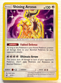 Shining Arceus 57/73 Holo Ultra Rare Shining Legends Mint/NM Pokemon TCG - Image 1