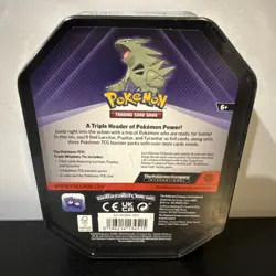 Pokemon TCG: Tyranitar Triple Whammy Collectors Tin - Factory Sealed - Image 2