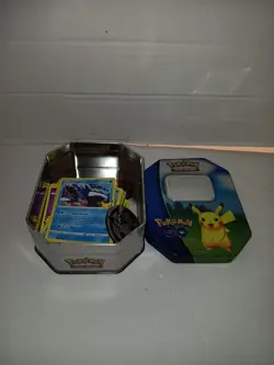 Pokemon go tin Case With Random Ungraded Cards Lot - Pikachu - Image 3