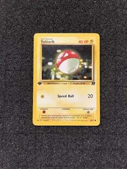 1st Edition Voltorb 69/82 Team Rocket Pokemon TCG WOTC 2000 Vintage - Image 1