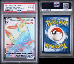 PSA 10 Pokemon Umbreon VMAX 214/203 Evolving Skies Rainbow Secret Rare Holo - Image 1