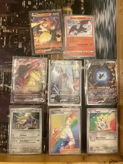 Pokemon Card Lot 8 GX V VMAX Charizard Mewtwo Mimikyu Full Art Holo - Image 1