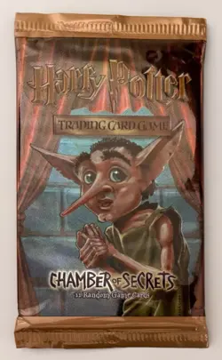 Harry Potter CHAMBER OF SECRETS Factory Sealed Booster Pack 11 Cards - Image 1