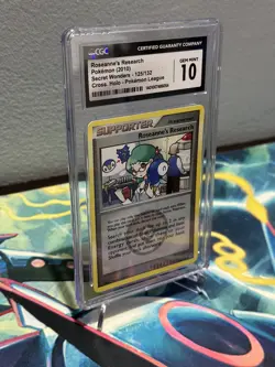 CGC 10 Roseanne's Research Crosshatch Holo 125/132 Pokemon League 2010 Pokemon - Image 3