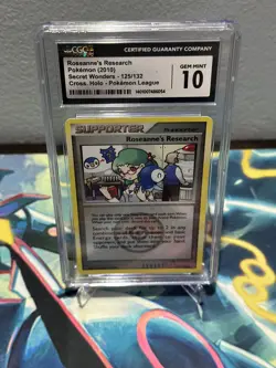CGC 10 Roseanne's Research Crosshatch Holo 125/132 Pokemon League 2010 Pokemon - Image 5