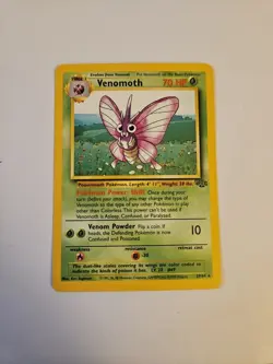 VENOMOTH Pokemon TCG Trading Card - RARE - 29/64 Jungle - Image 1
