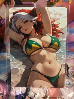 Matte Beautiful Waifu Handmade Card Goddess Story CCG Anime Double Sided - Image 2