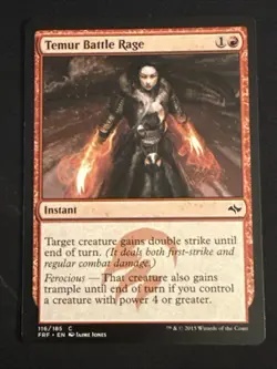 1x Temur Battle Rage (116) Fate Reforged LP MTG Magic the Gathering x1 MKE - Image 1