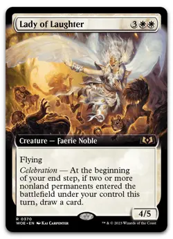 Lady of Laughter (Extended Art) #370 (NM) Wilds of Eldraine WOE Magic MTG - Image 1