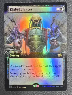 Diabolic Intent (Extended Art) The Brothers' War Foil MTG NM Magic Card - Image 1